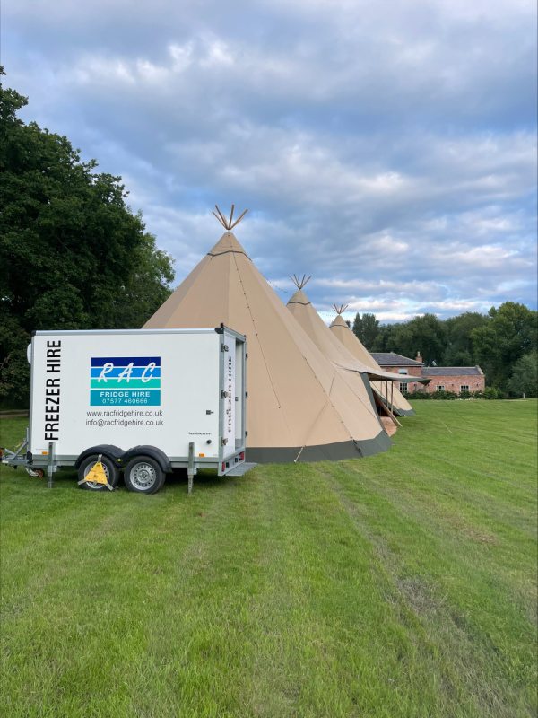 Fridge and freezer trailer hire for a marquee wedding in Chester, Cheshire
