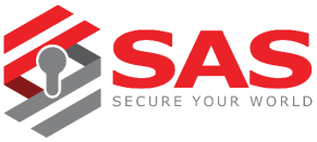 SAS Security Products logo - Secure Your World